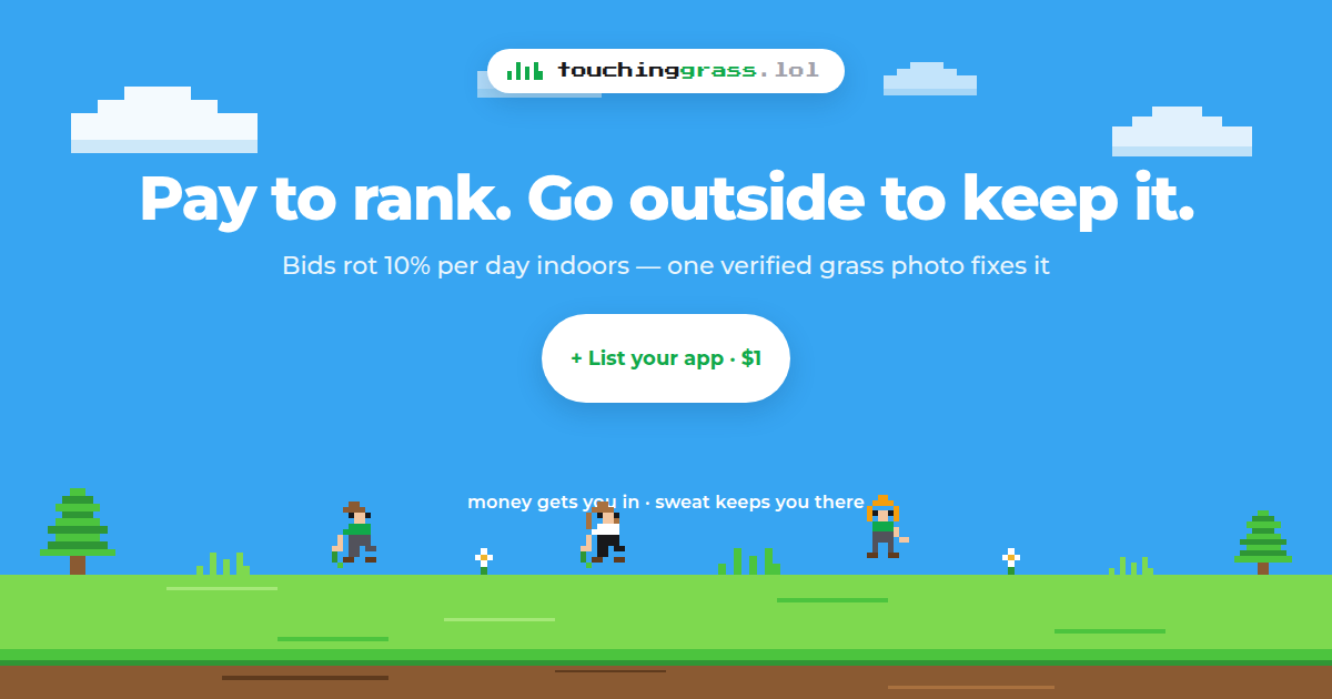 touchinggrass.lol Open Graph preview